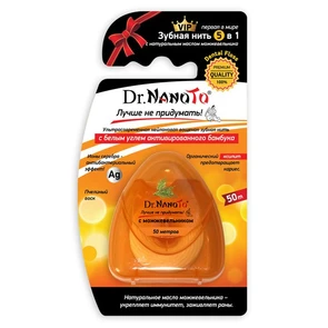 Зубная нить Dr.NanoTo 5 в 1 с можжевельником 50м 100207