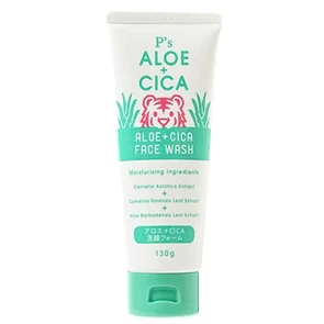 Kumano Yushi P's ALOE+CICA Face Wash Пенка для умывания с экстрактом алоэ и центеллы азиатской 130г 831171