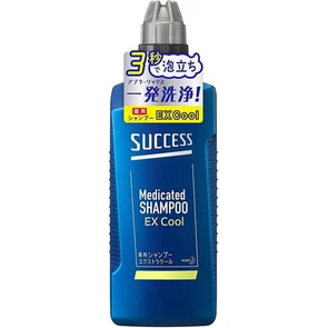 KAO Success Extra Cool Лечебный шампунь для мужчин, с охлаждающим эффектом, с ментолом и эвкалиптом, 400мл 379030