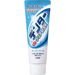 Lion Dentor Clear MAX Super Cool Зубная паста для защиты от кариеса с микропудрой с ароматом охлаждающей мяты 140г 186458