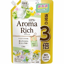 326984 LION Aroma Rich Ellie Кондиционер для белья с ароматом зеленого яблока персика ландыша и розы 1200мл 326984