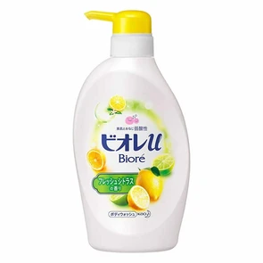 KAO Biore U Fresh Citrus Жидкое мыло для тела Бодрящий Цитрус 480мл 336408