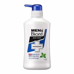 KAO Men's Biore Увлажняющее и дезодорирующее мужское жидкое мыло для тела с ароматом мяты 440мл 306074