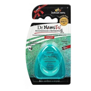 Зубная нить Dr.NanoTo 3 в 1  без запаха тонкая 30м 100351