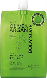 Kumano Yushi Deve Olive&Argan Body Soap Жидкое мыло для тела с аргановым и оливковым маслом 1000мл 032941
