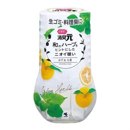 Kobayashi Shoshugen Yuzu & Green Shiso Жидкий дезодорант для комнаты Японские травы юдзу и перилла 400мл 043769