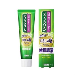 KAO Deep Clean Tightening Salt Зубная паста для защиты десен, с солью и чайным катехином, вкус зеленого чая и мяты 100г 307835