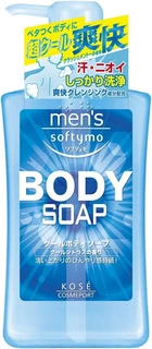 Kose Cosmeport Mens Softymo Cool Body Soap Мужское жидкое мыло для тела, с охлаждающим эффектом и цитрусовым ароматом, 550мл 380644