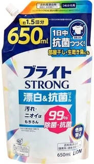 361893 LION Bright Strong Кислородный гель-отбеливатель для стойких загрязнений сменная упаковка с крышкой 650мл 361893