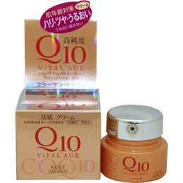 Kose Cosmeport Vital Age Q10 Cream Увлажняющий крем для лица с коэнзимом Q10 и морским коллагеном 40г 308921