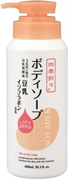Kumano Yushi Shikioriori Soy Milk Жидкое мыло-пенка  для тела с изофлавонами сои 600мл 028104