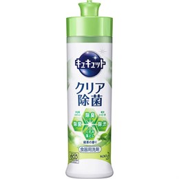 433947 KAO Cucute Clean  Дезинфицирующее средство для мытья посуды и кухонных принадлежностей, с ароматом зеленого чая, 220мл 433947