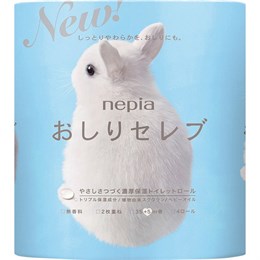 636160 NEPIA Oshiri-Celeb Двухслойная туалетная бумага, без аромата, 40м (4 рулона) 636160