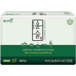 296263 WCH Yejimiin Cotton Touch Mild Herb Ежедневные прокладки с поверхностью из хлопка без крылышек  40 шт 296263