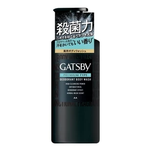 Mandom Gatsby Premium Type Мужское жидкое мыло  для глубокого очищения травы и мускус 380мл 123364