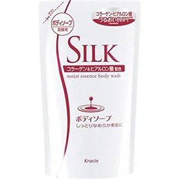 Kracie Silk Moist Essence Body Soap Жидкое мыло для тела с природным коллагеном фрукты м/у 350мл 175106