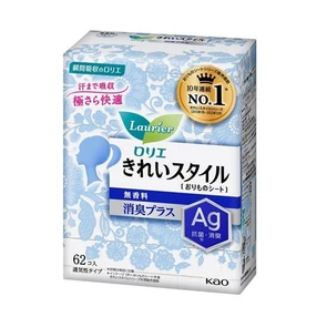 KAO Laurier Beautiful Style Deodorant Plus Ежедневные гигиенические прокладки с дезодорирующим эффектом без аромата 62шт 406439