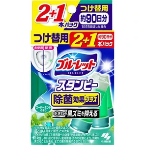 Kobayashi Bluelet Stampy Super Mint Дезодорирующий очиститель-цветок для туалетов  мята запасной блок 3Х28г 056783